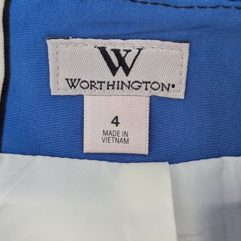 Worthington Green Blue Yellow Geometric Pencil Skirt - Picture 7 of 8